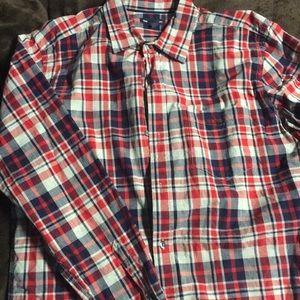 Men’s Gap Red/Blue Plaid Shirt